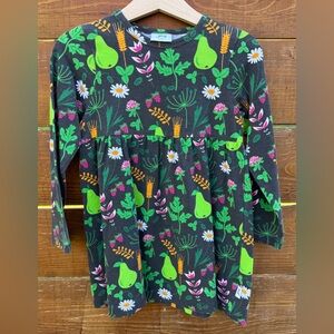 JNY Kids Sweden Long Sleeve Sweet Dress Spring Greenery 2-3  98 cm Scandi